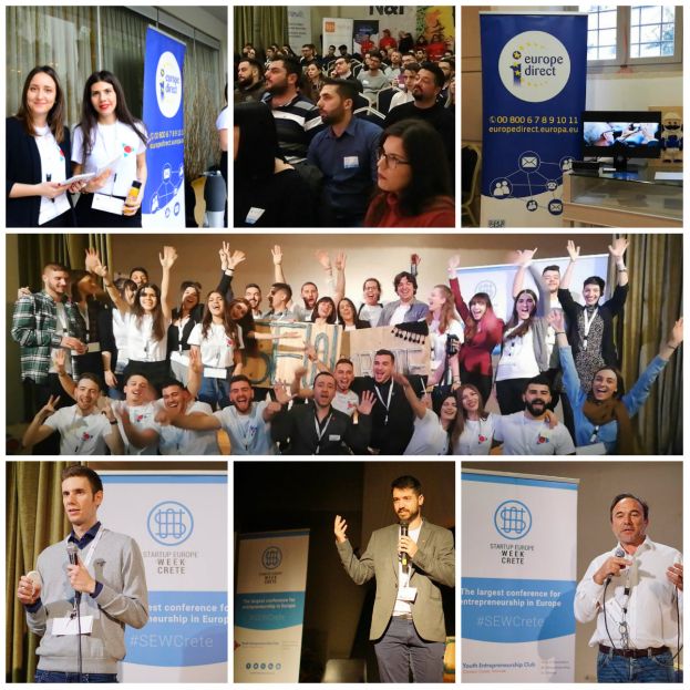 Με μεγάλη συμμετοχή πραγματοποιήθηκε το Startup Europe Week Crete από το Σύλλογο Νεανικής Επιχειρηματικότητας - Youth Entrepreneurship Club , με την υποστήριξη του Europe Direct της Περιφέρειας Κρήτης, στις 15 και 16 Μαρτίου στο Ρέθυμνο και Χανιά!