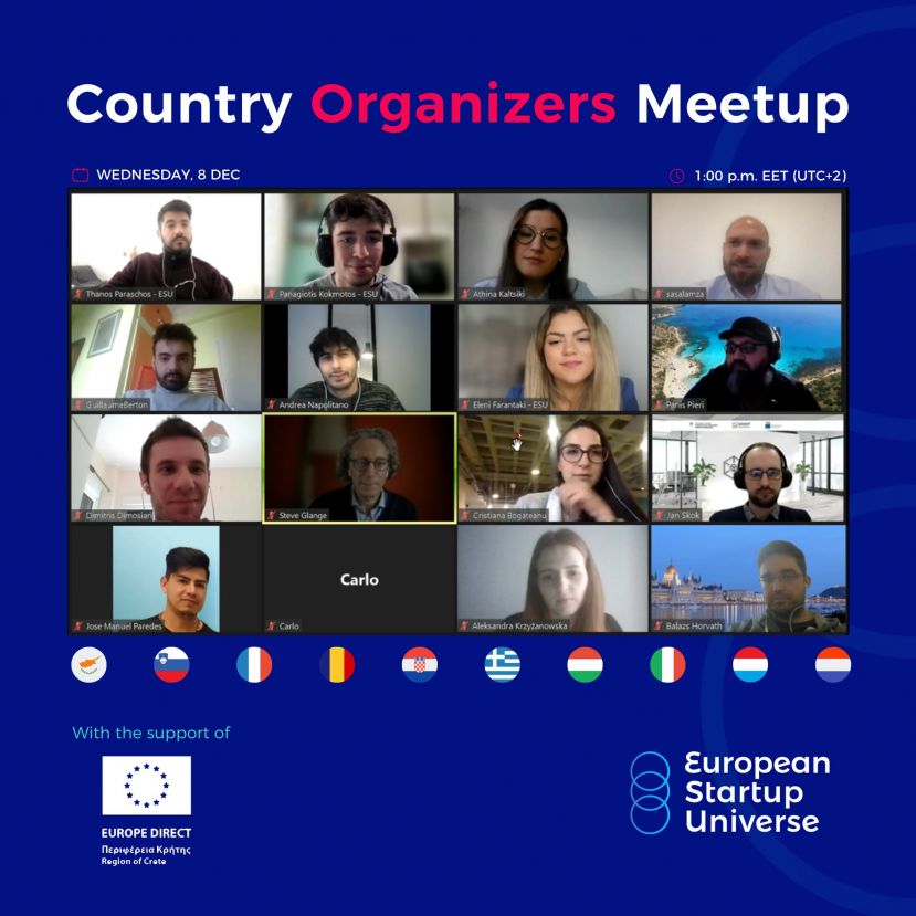 Με επιτυχία πραγματοποιήθηκε η εκδήλωση European Startup Universe - Country Organizers Meetup με την υποστήριξη του Europe Direct της Περιφέρειας Κρήτης